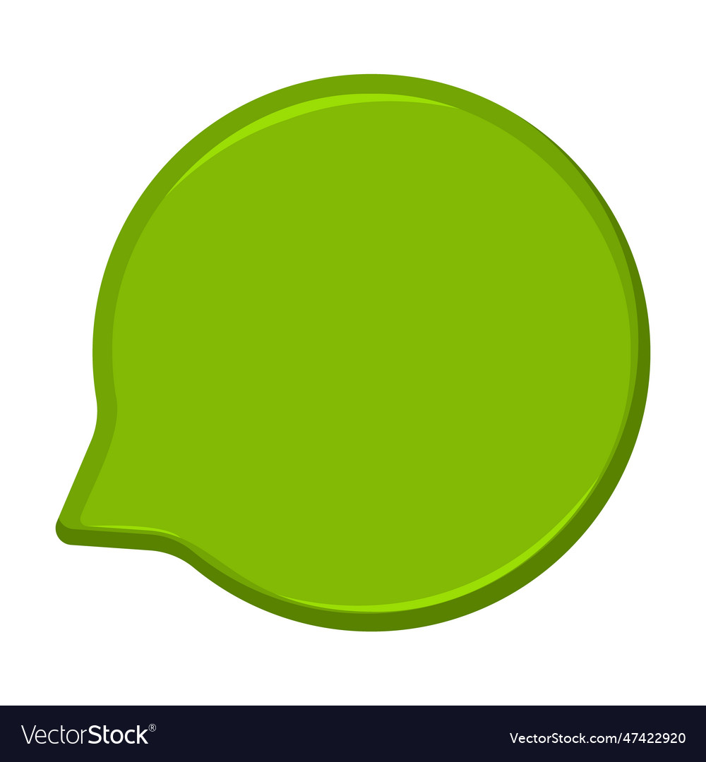 Green round dialog box with an arrow Royalty Free Vector
