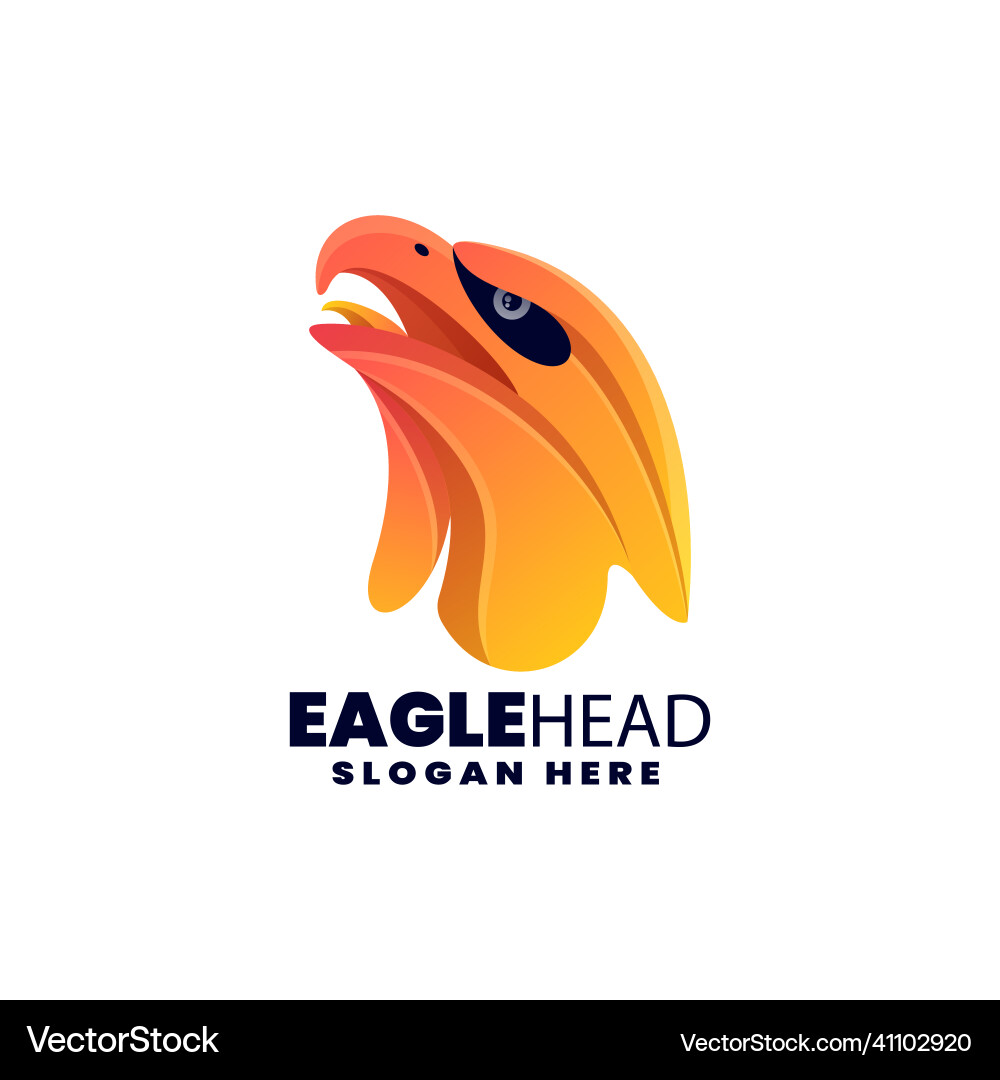Logo eagle gradient colorful style Royalty Free Vector Image