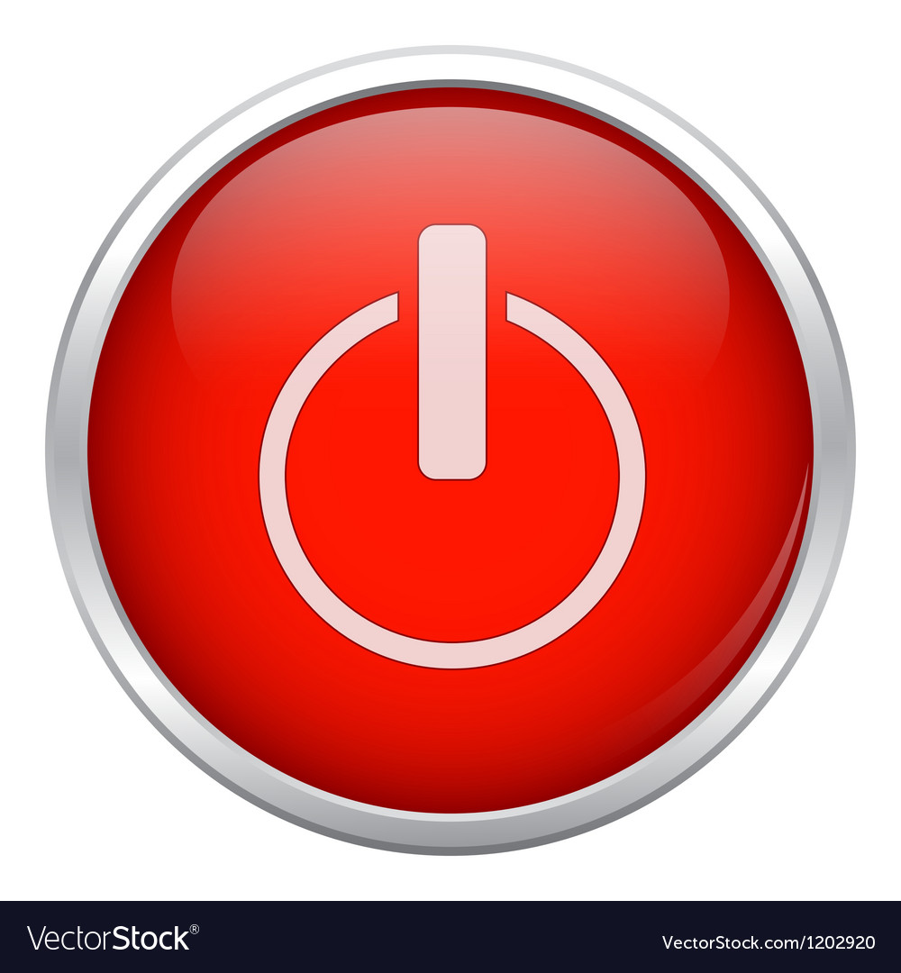 Close icon red round button Royalty Free Vector Image