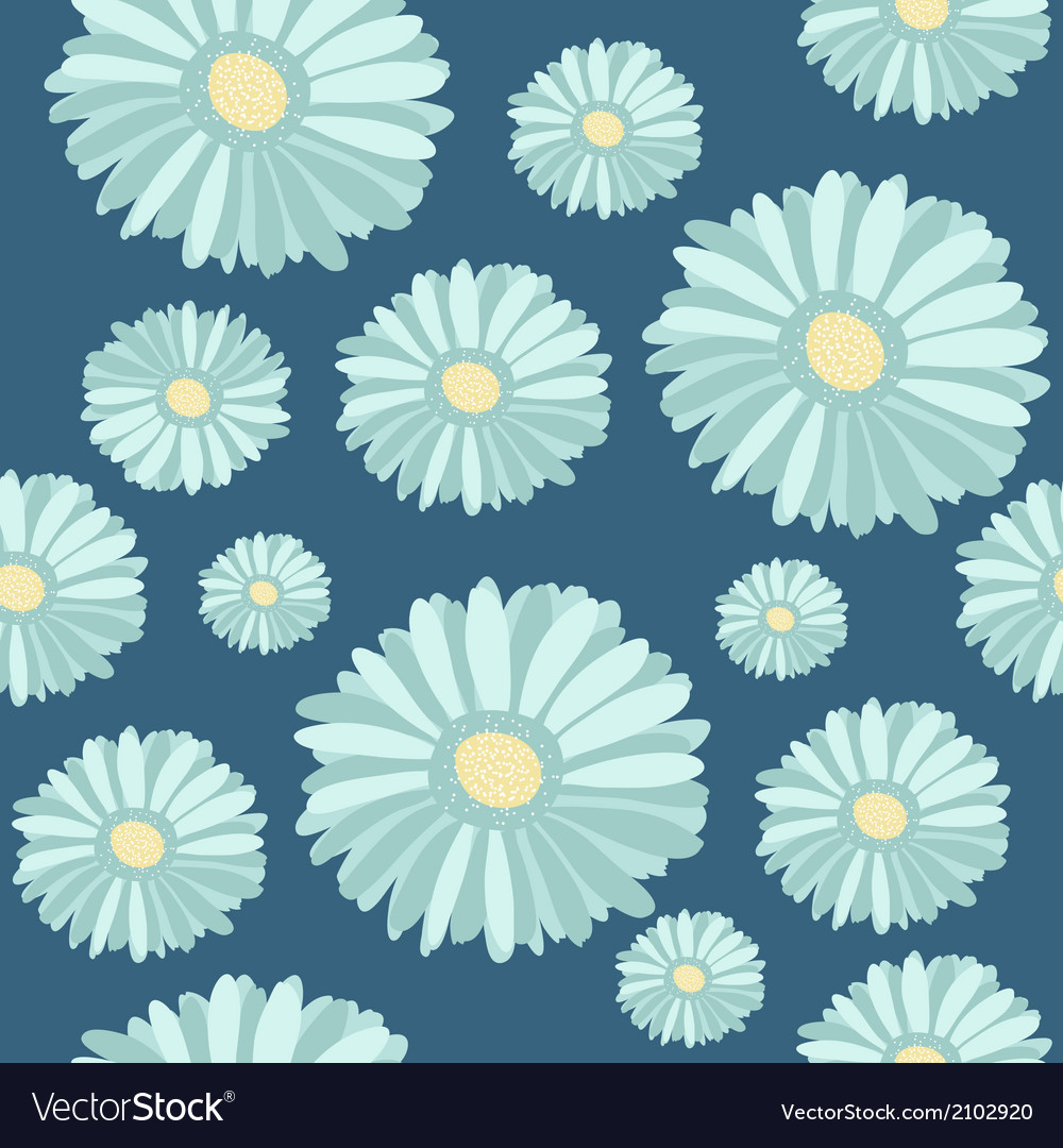 Seamless pattern with abstract hand drawn flowers