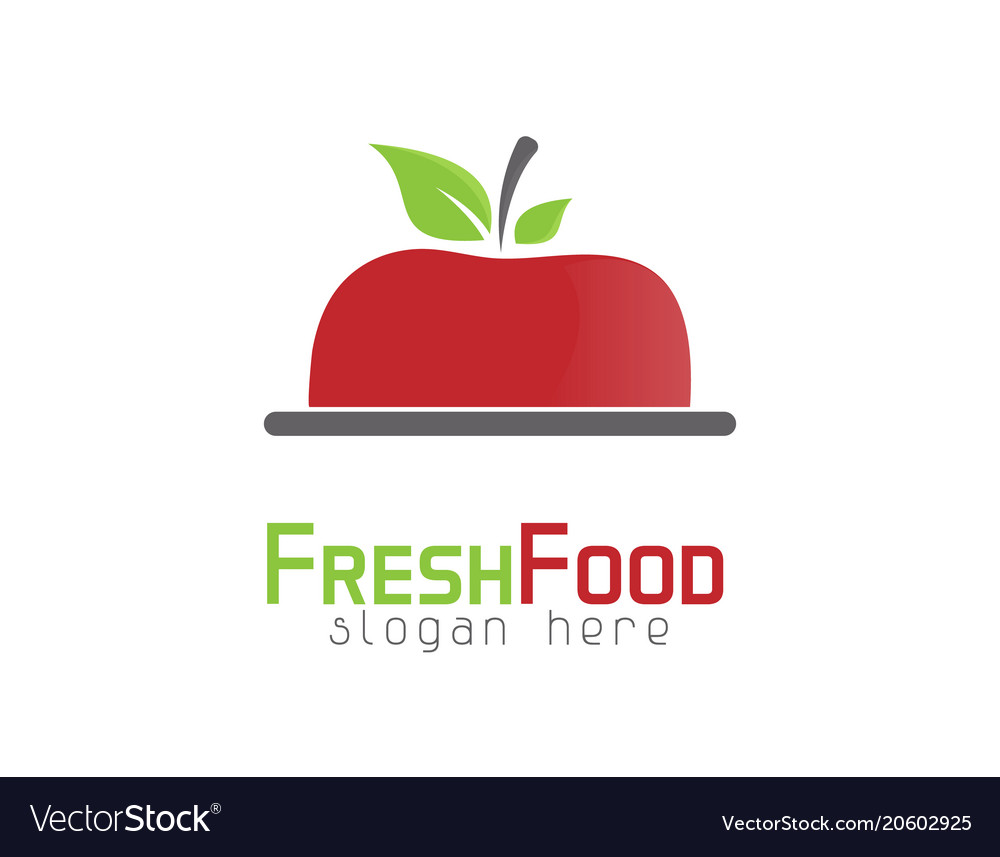 Apple food logo Royalty Free Vector Image - VectorStock