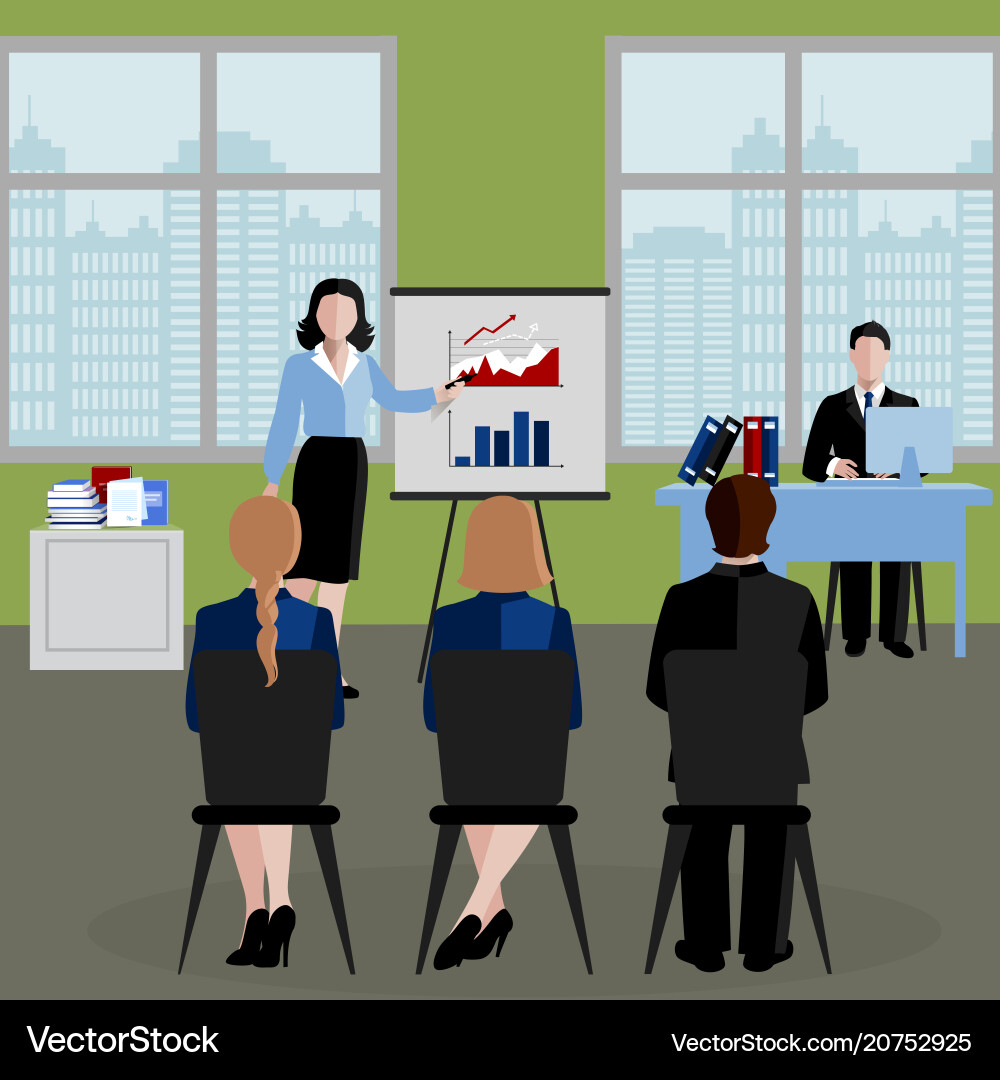Flat human resources background Royalty Free Vector Image