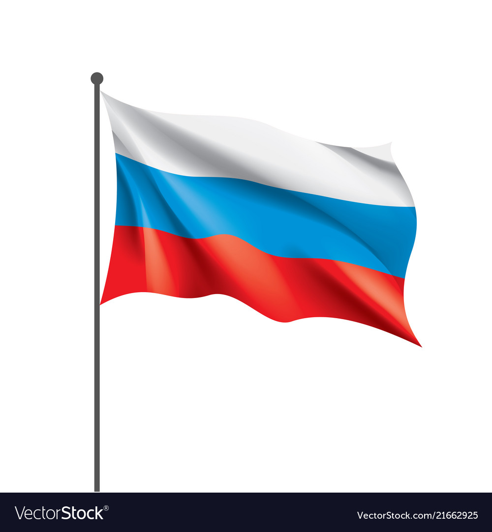 Russia flag Royalty Free Vector Image - VectorStock