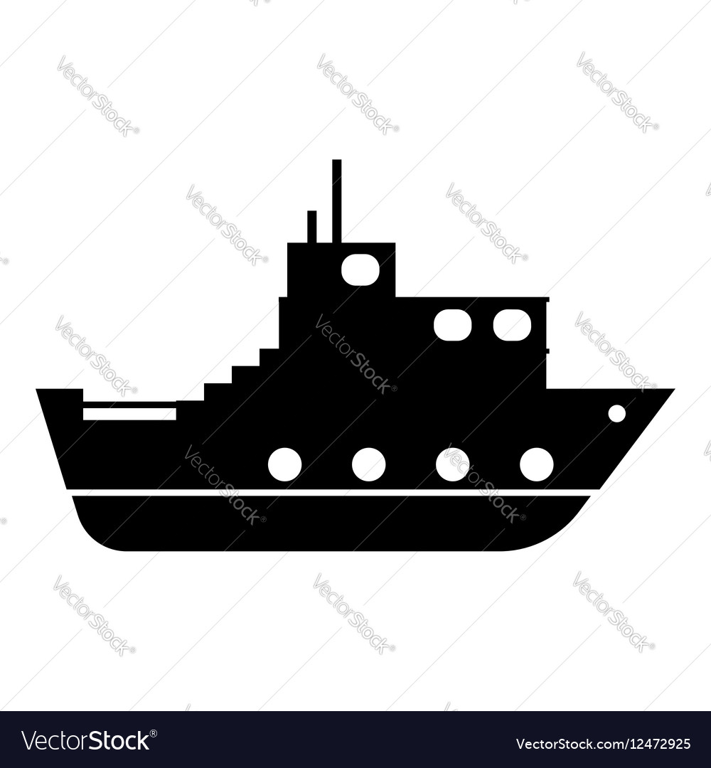 Ship icon simple style Royalty Free Vector Image