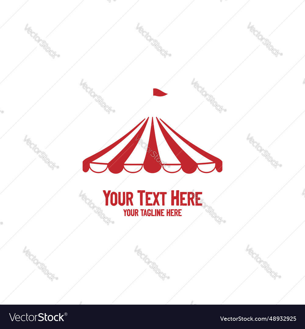 Simple minimalist cirque circus tent stripes logo Vector Image