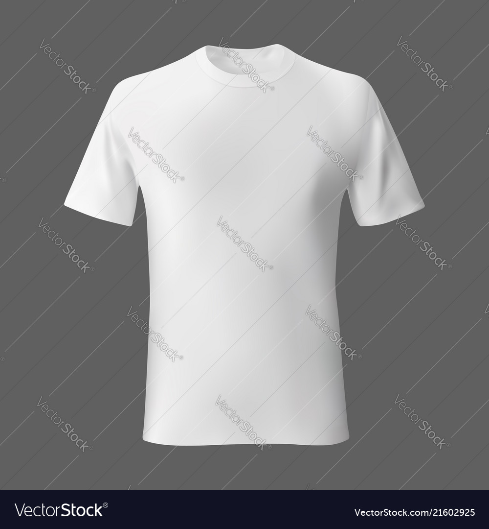 Mens white t-shirt Royalty Free Vector Image - VectorStock