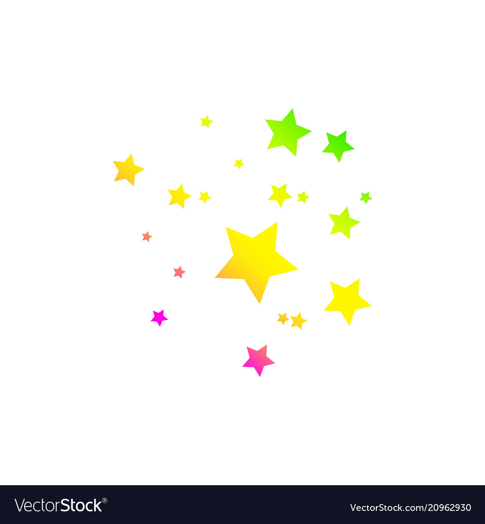 Colored shooting star with elegant trail