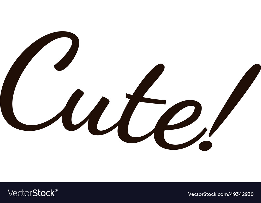 Cute lettering sticker Royalty Free Vector Image