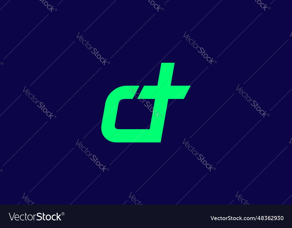 Dt logo design modern letter dt monogram logo Vector Image