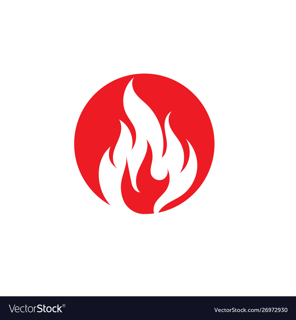 Fire flame logo and symbol Royalty Free Vector Image