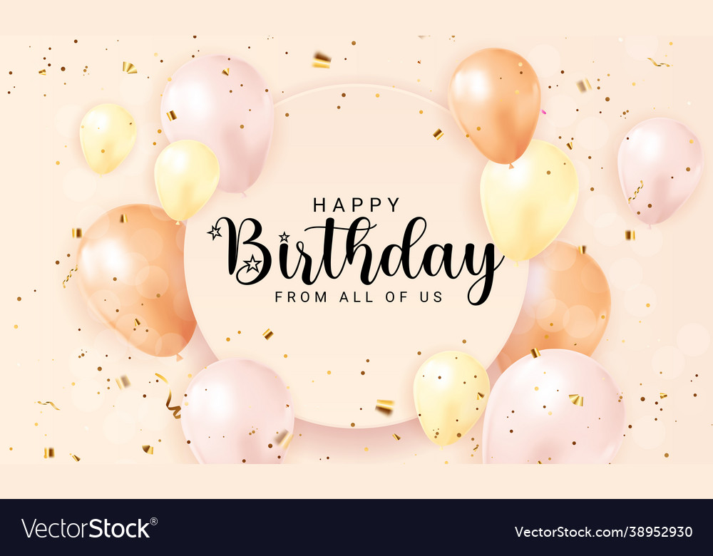 Happy birthday congratulations banner design Vector Image