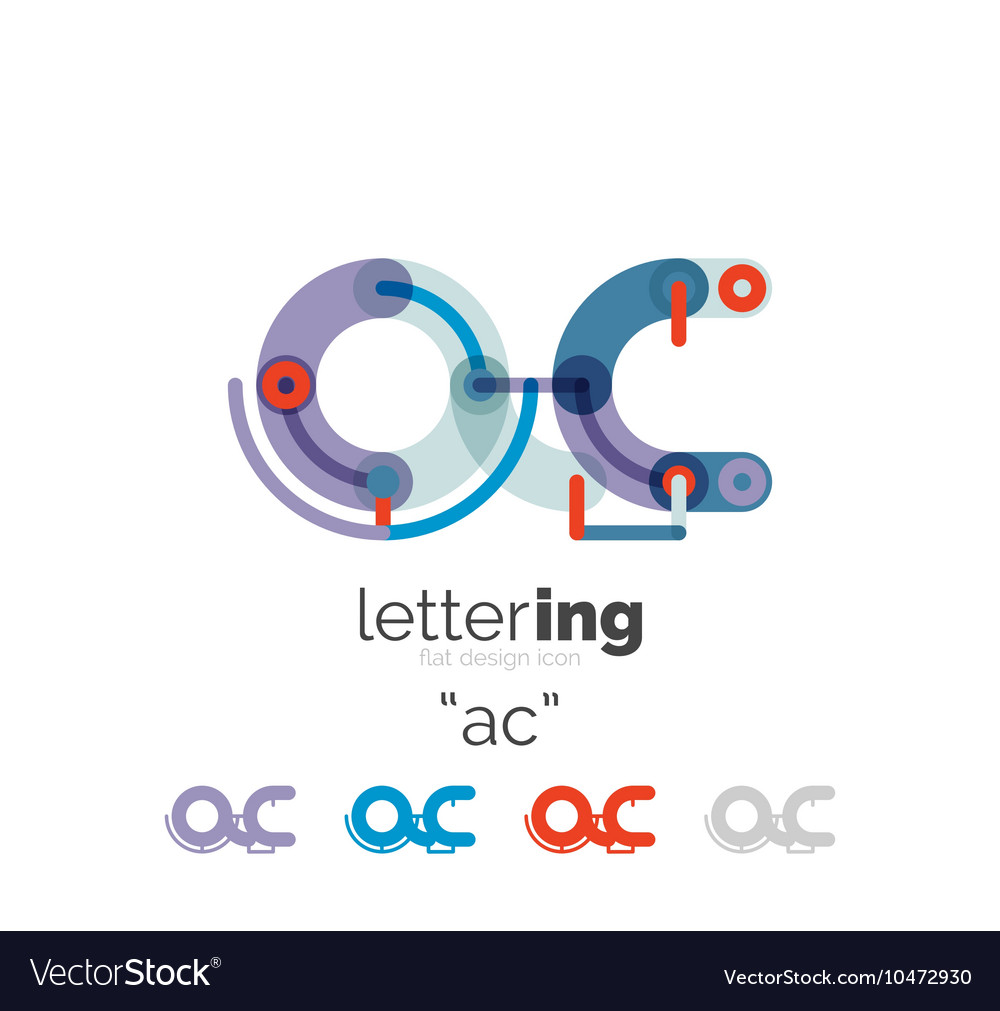 Letter logo line concept Royalty Free Vector Image