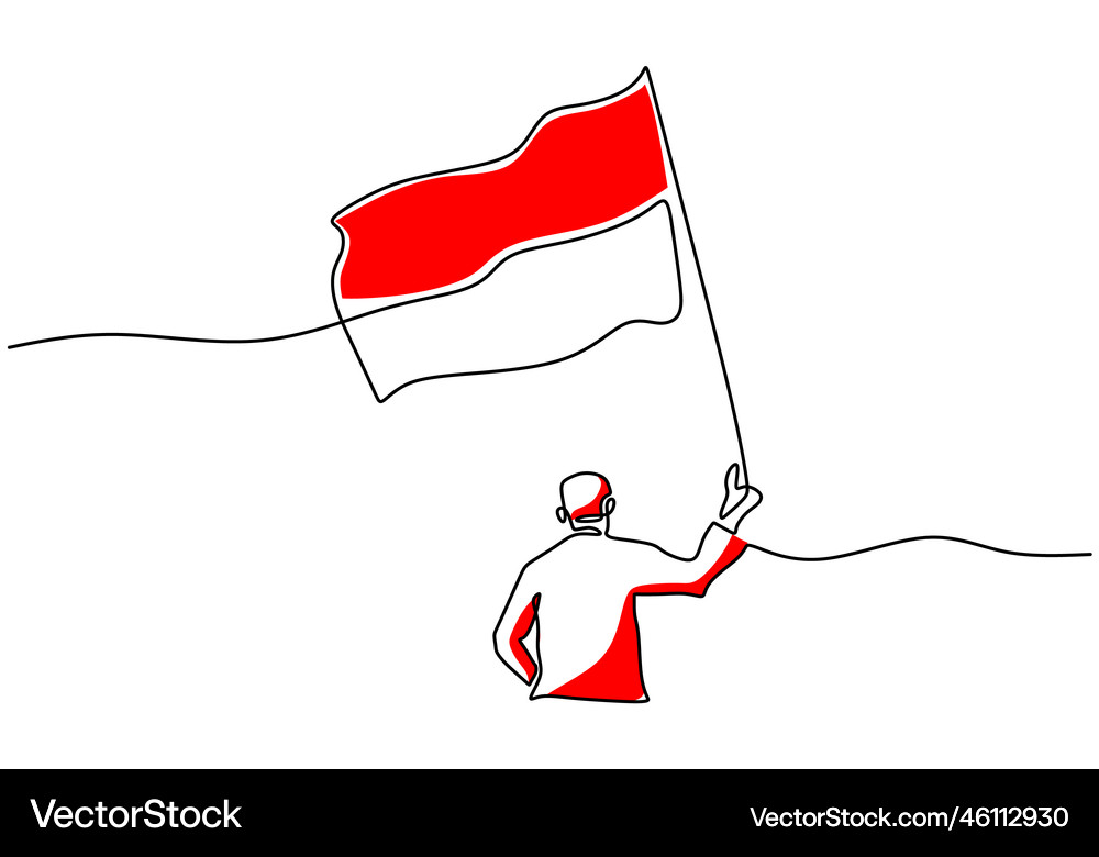 One continuous single line hand drawing Royalty Free Vector