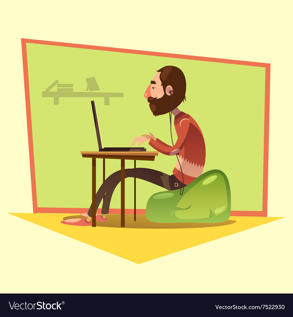 Programmer cartoon Royalty Free Vector Image - VectorStock