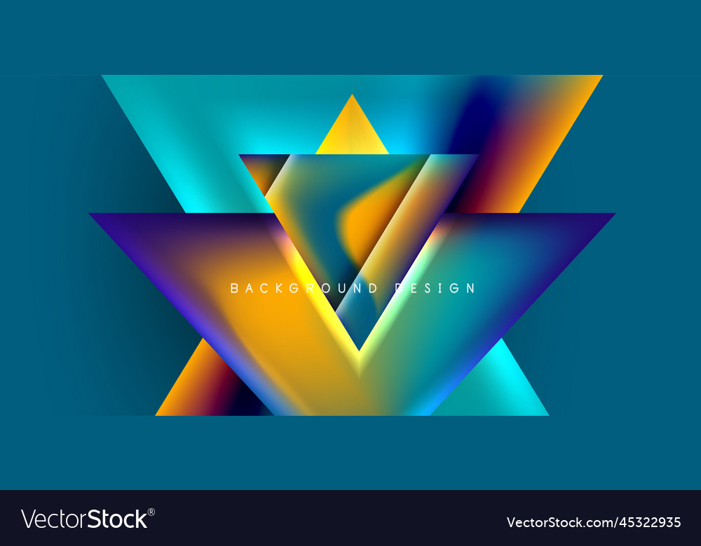 Abstract background with overlapping triangles Vector Image