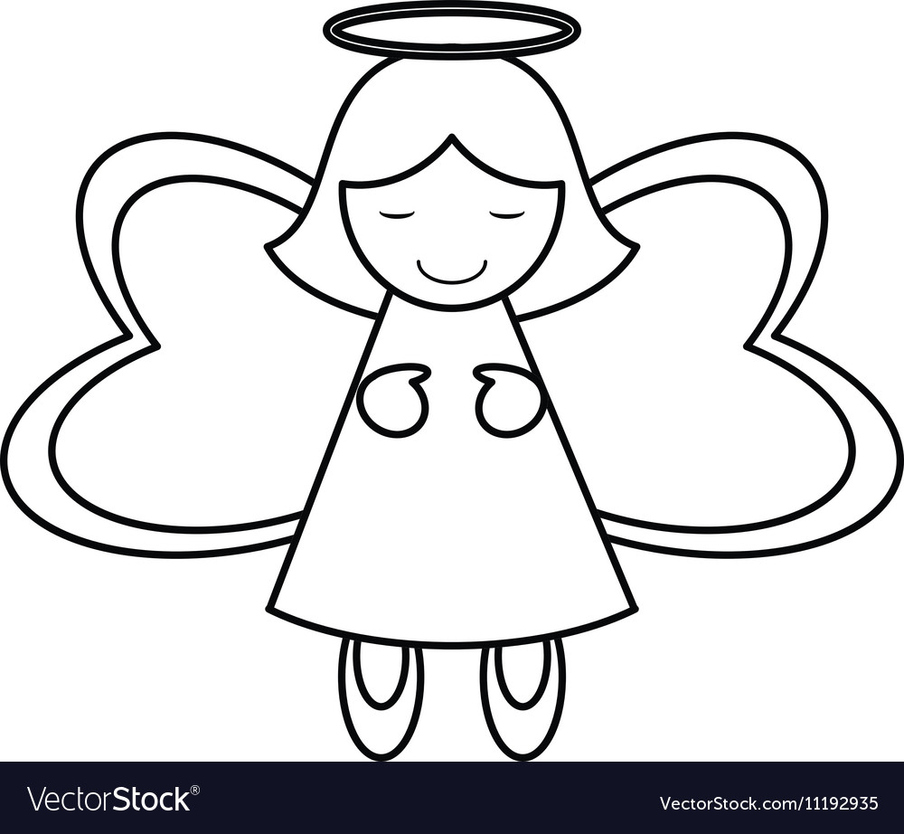 Angel of christmas season design Royalty Free Vector Image