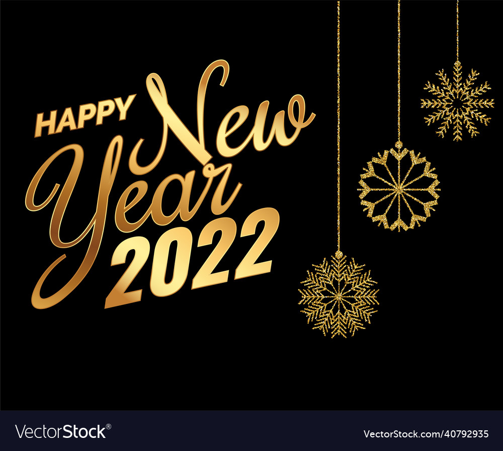 Happy new year 2022 holiday abstract gold Vector Image