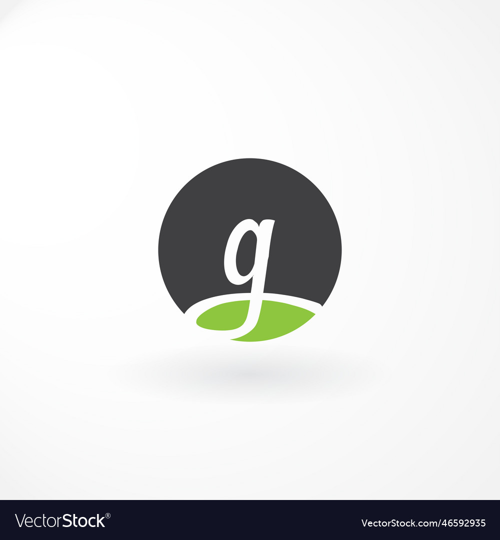 Logo design is combination letter g and circle