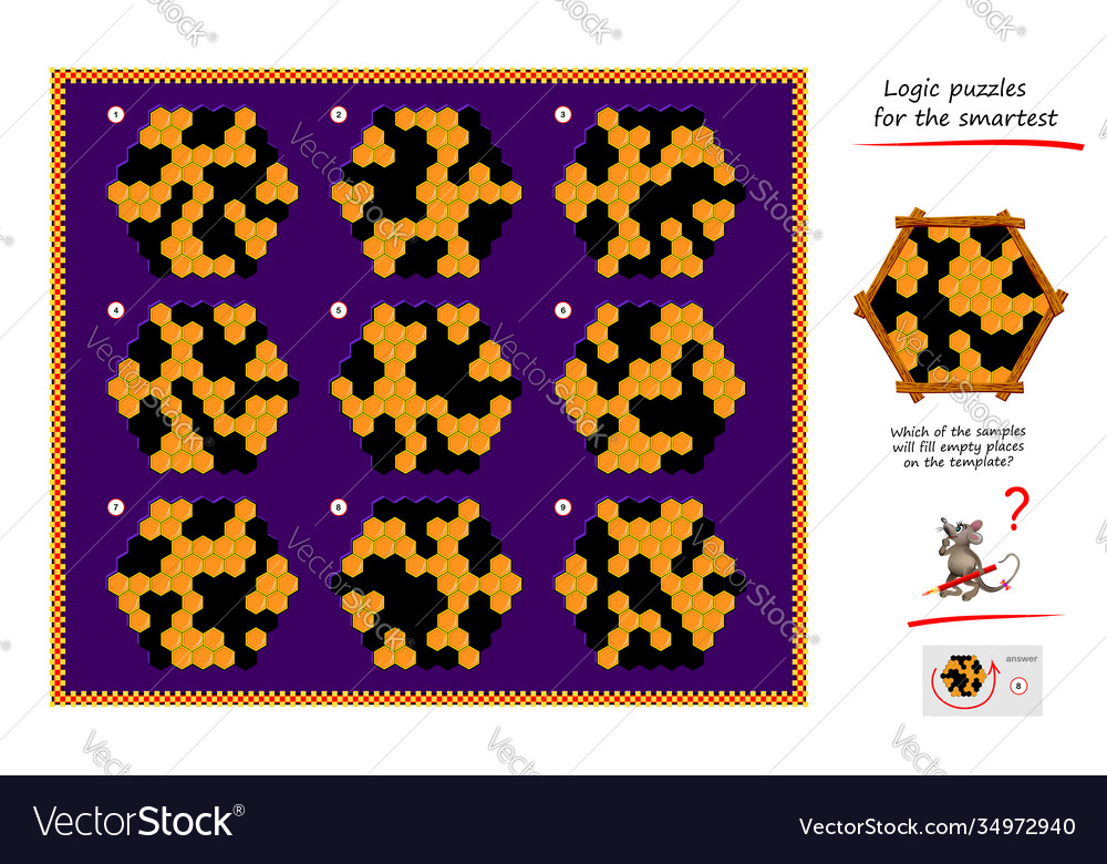 Logic puzzle game for children and adults which Vector Image