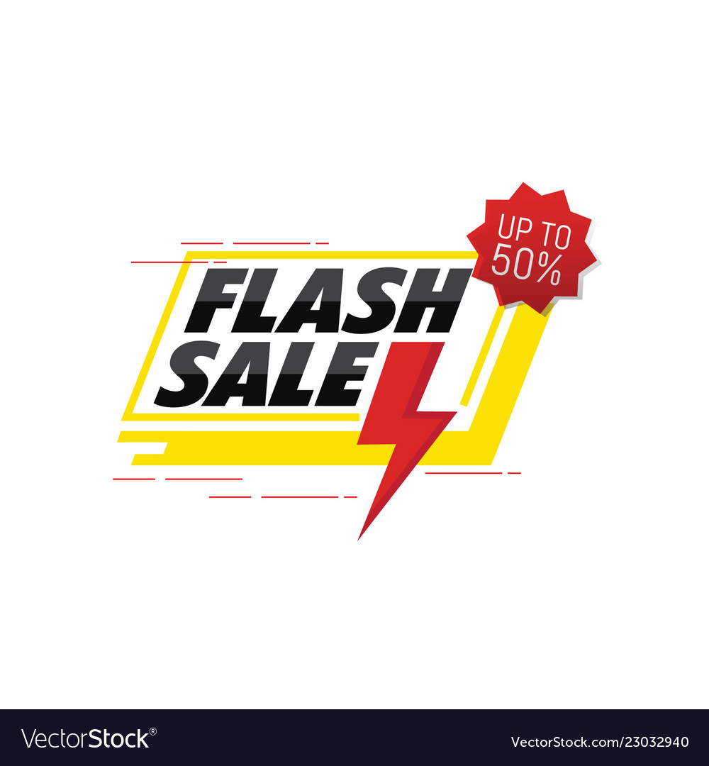 Sale Banner Template Flash Sale Royalty Free Vector Image