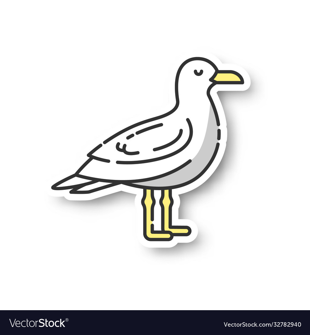 Seagull patch Royalty Free Vector Image - VectorStock