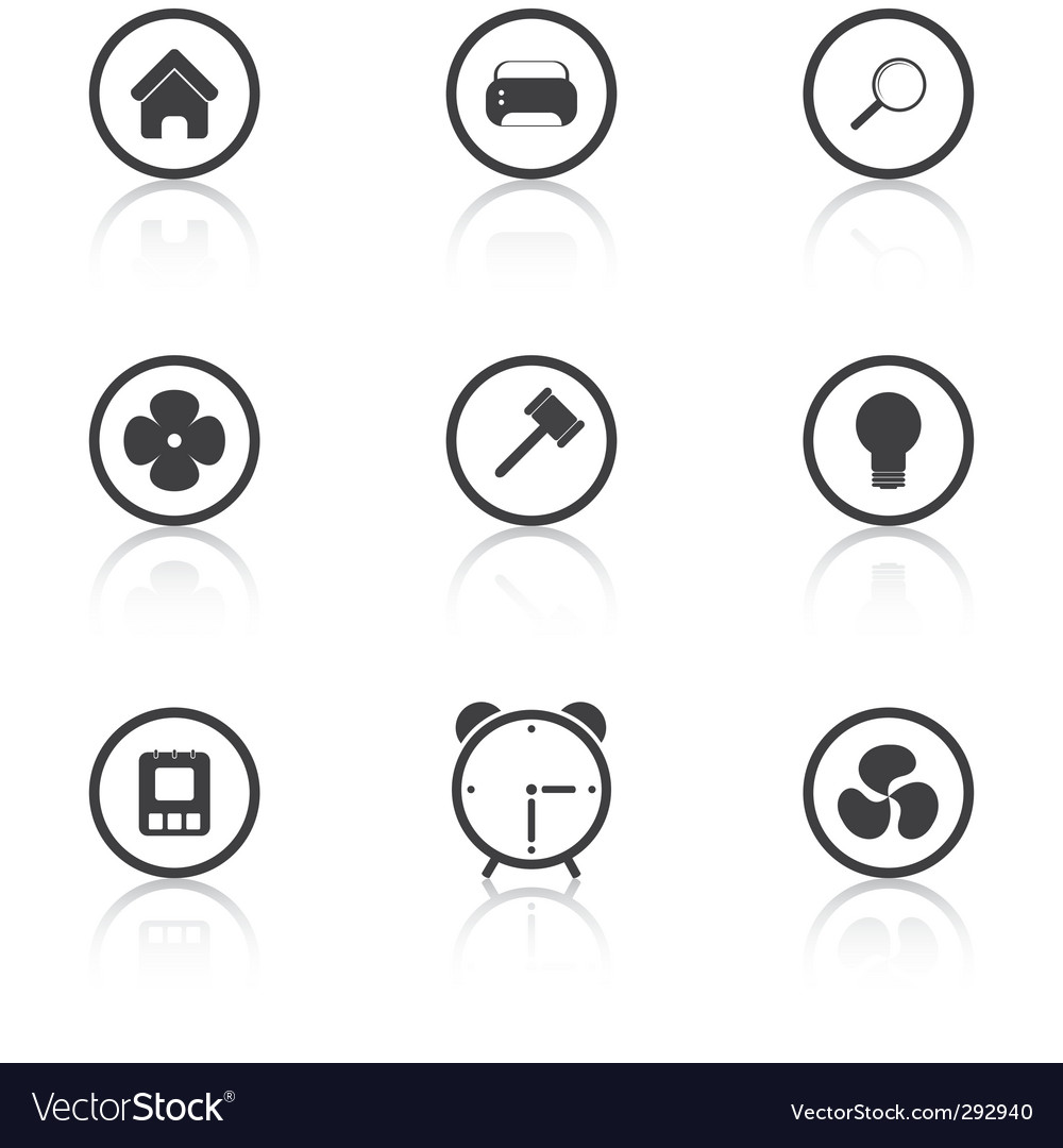 Set grey icons house Royalty Free Vector Image