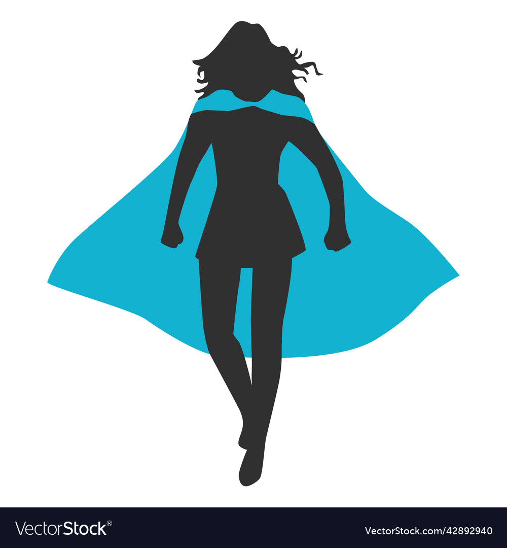 Superhero woman silhouette high quality