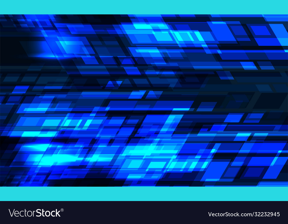 Abstract blue light geometric technology Vector Image