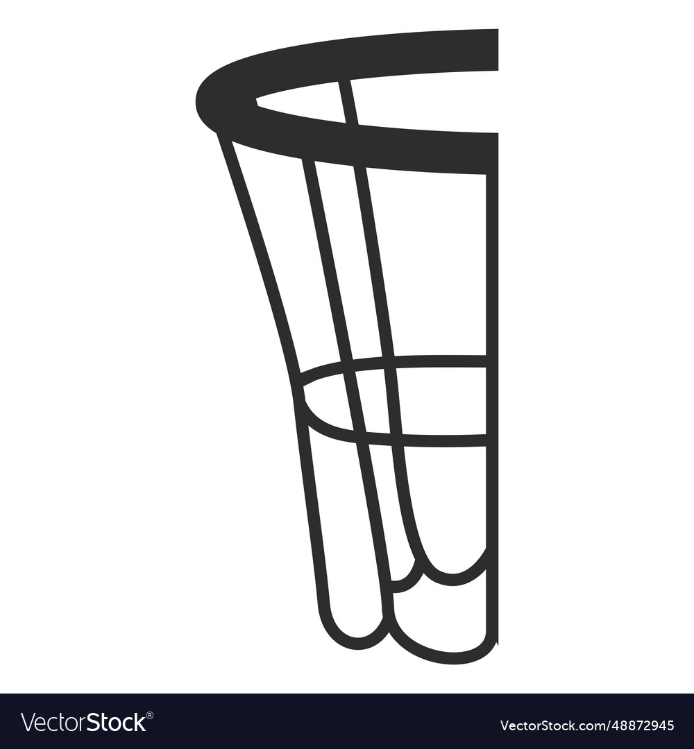 Half basketball basket cut out