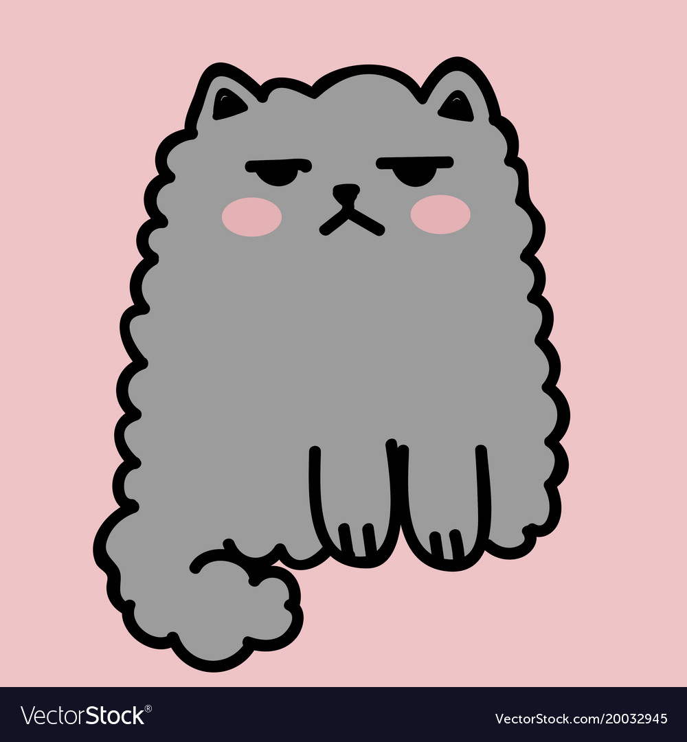 Cute Fat Cat Drawing