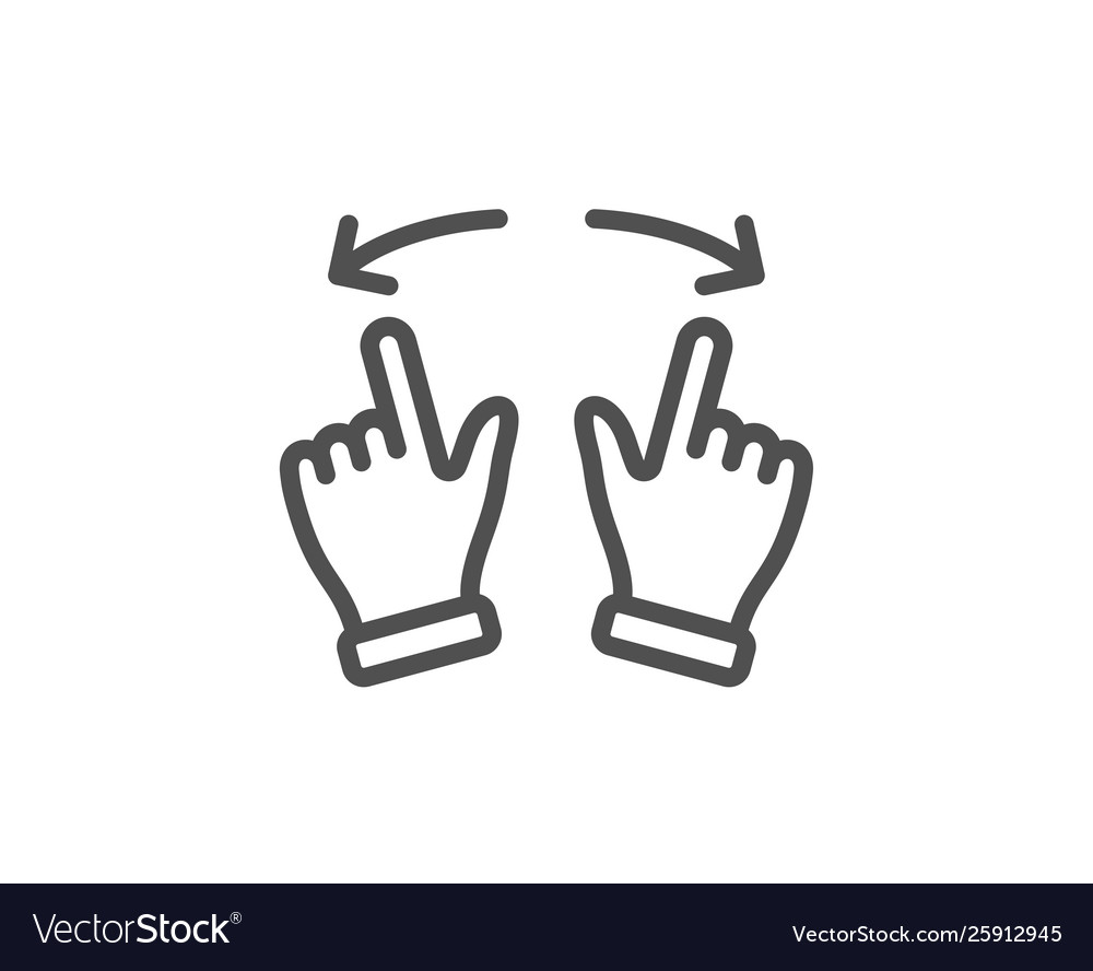 Move gesture line icon slide arrow sign swipe