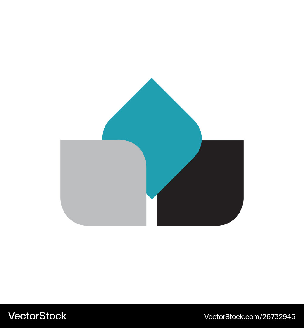 Simple modern leaf logo design elements Royalty Free Vector