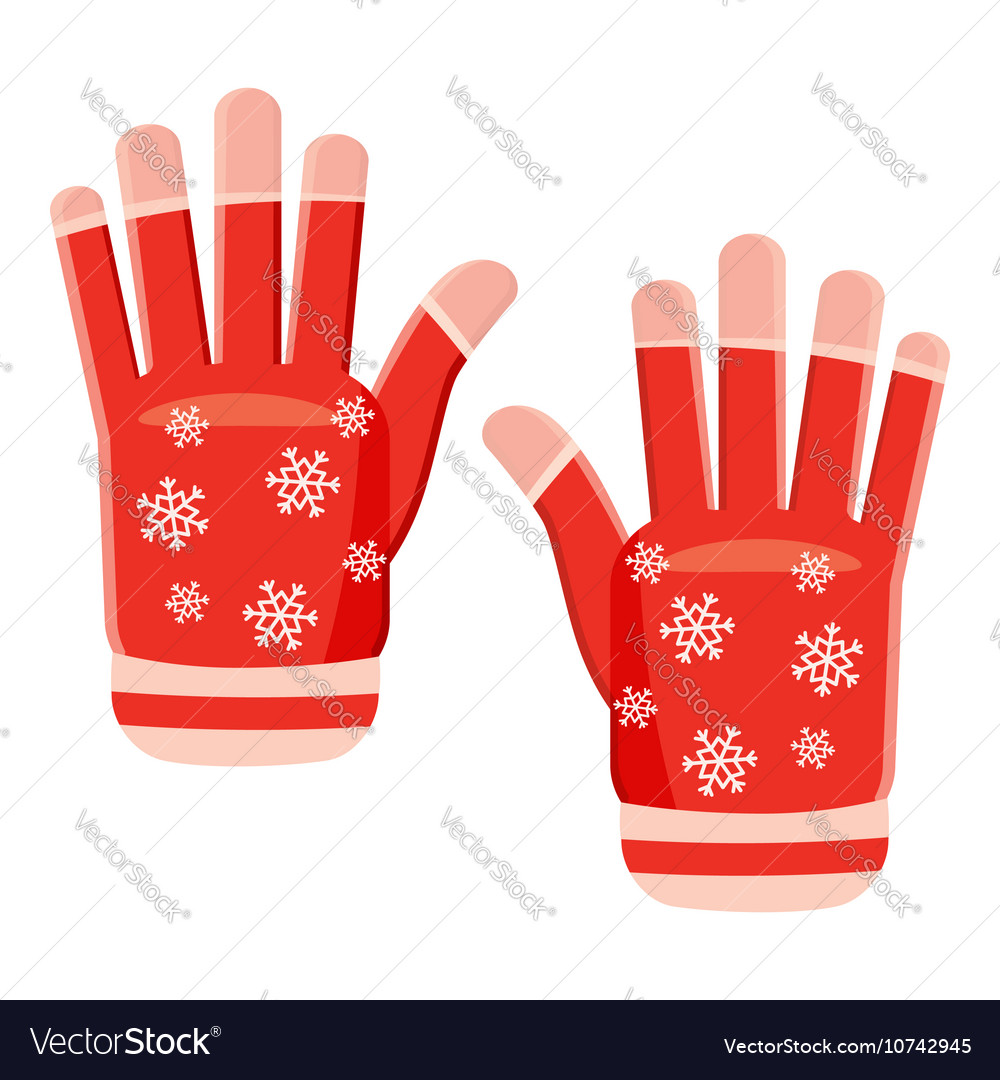 Winter gloves icon cartoon style Royalty Free Vector Image