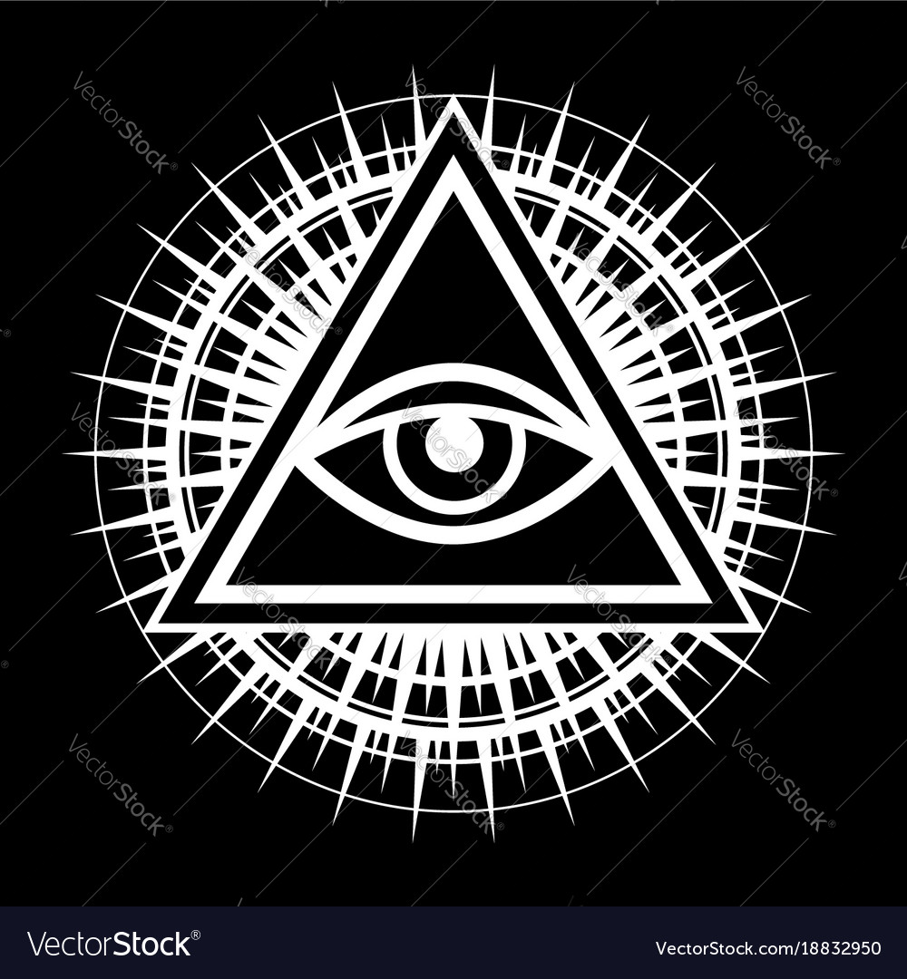 All-seeing eye eye providence Royalty Free Vector Image