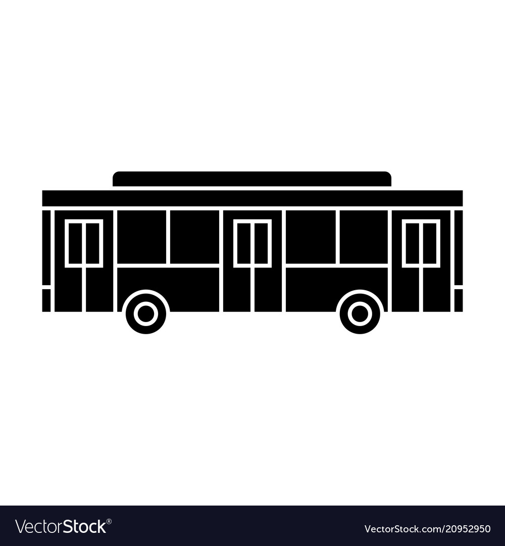 Bus black icon concept sign symbol