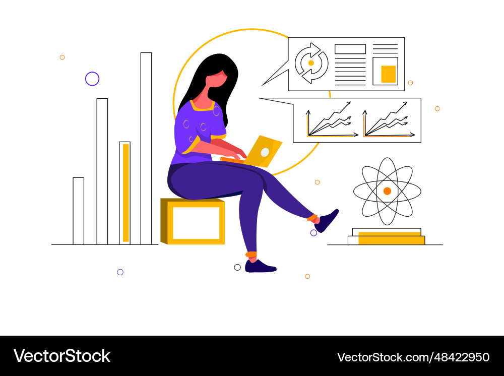 Business activities concept flat isolated Vector Image