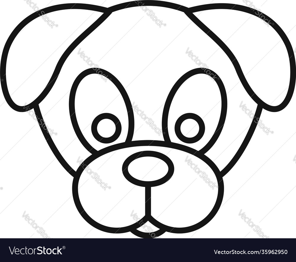 Dog icon outline style Royalty Free Vector Image