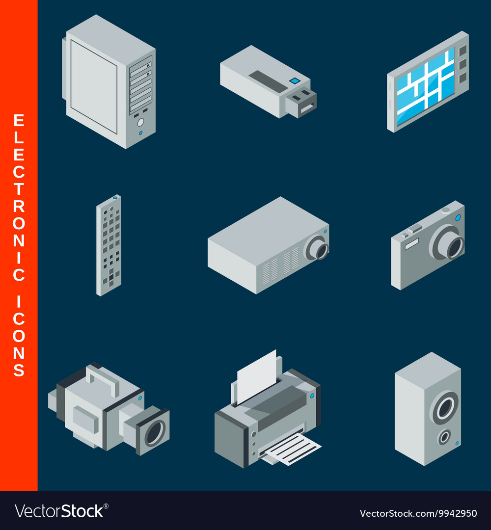 Electronic equipment icons