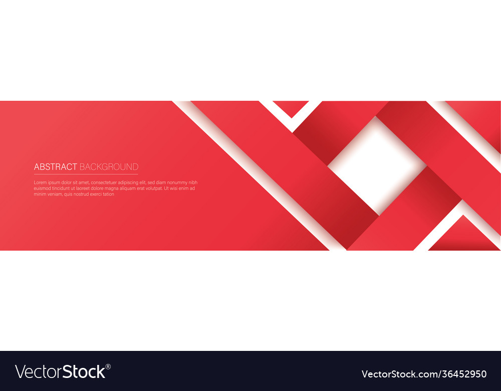 Modern red line banner Royalty Free Vector Image