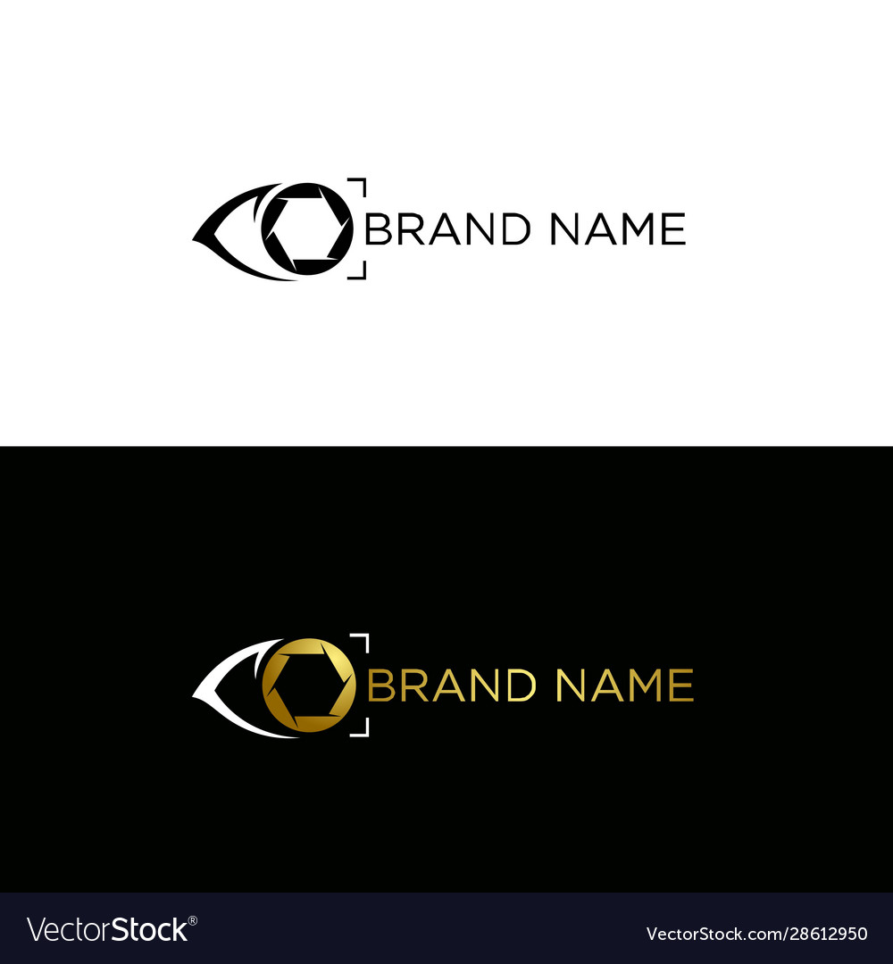 Photography logo template Royalty Free Vector Image