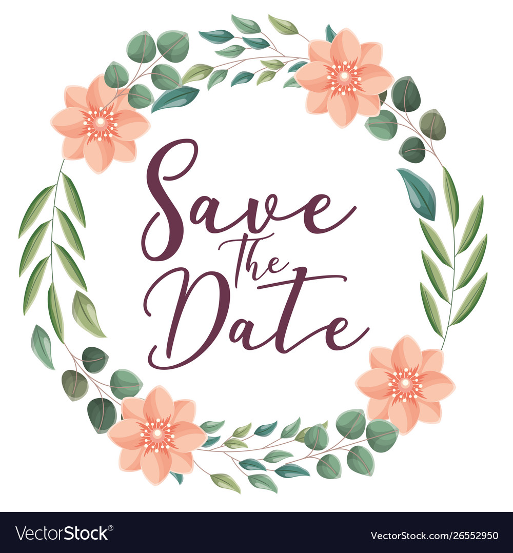 Save date invitation design Royalty Free Vector Image