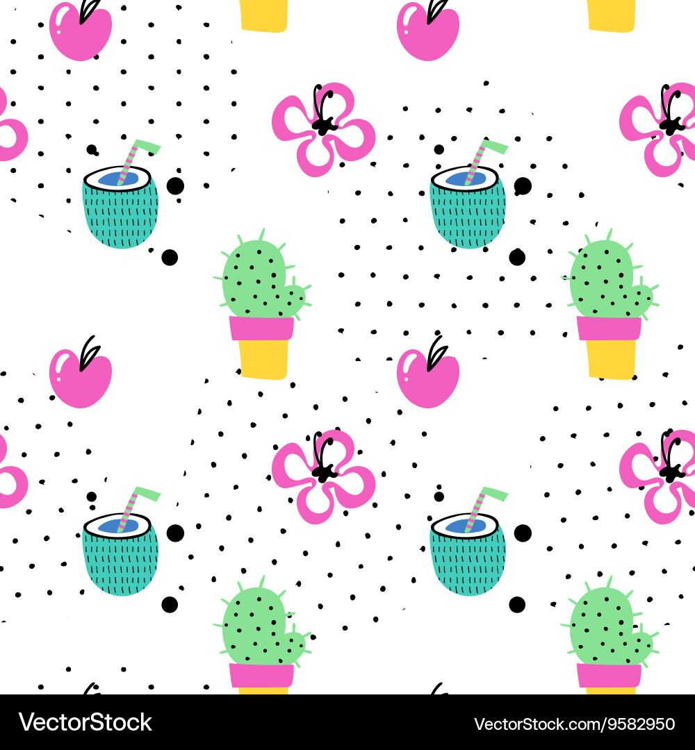 Seamless summer pattern Royalty Free Vector Image