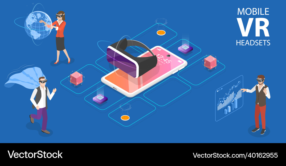 3d isometric flat conceptual Royalty Free Vector Image