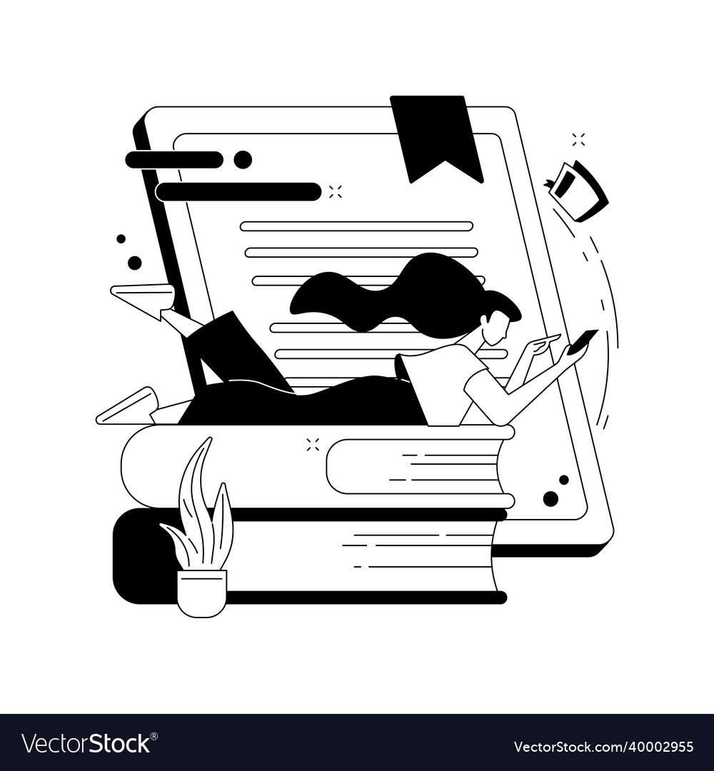 Digital reading abstract concept Royalty Free Vector Image