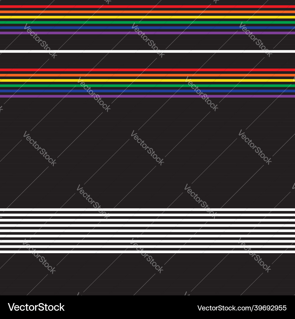 Double rainbow striped seamless pattern design Vector Image