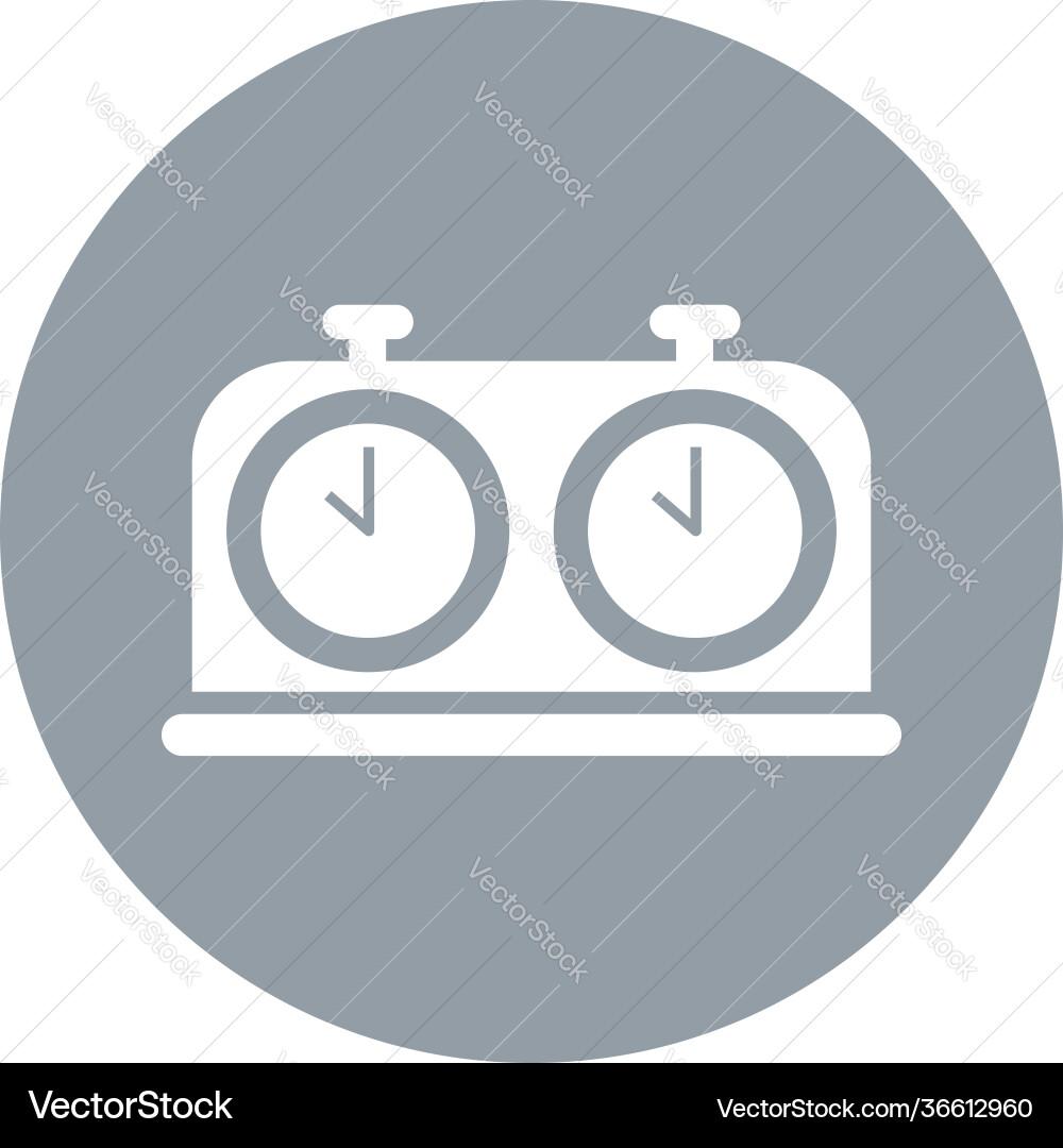 Chess clock on white background Royalty Free Vector Image