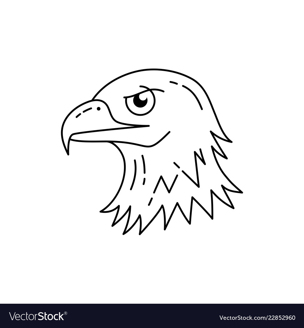 eagle head icon line
