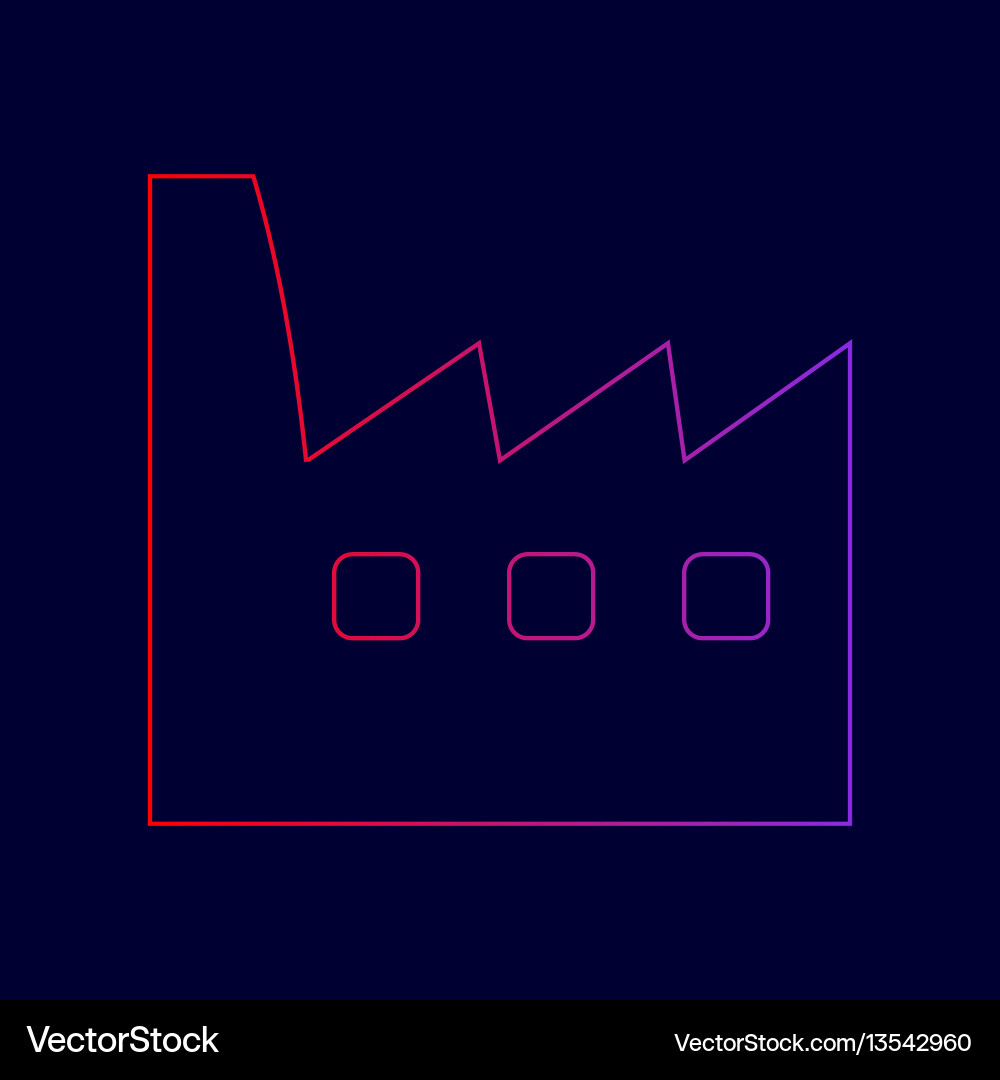 Factory sign line icon Royalty Free Vector Image