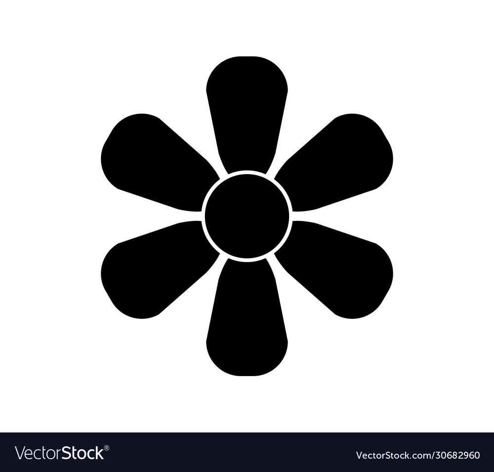 Flower icon in on white background