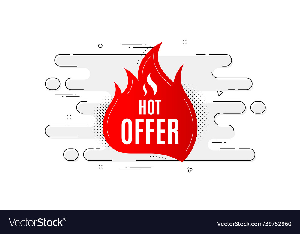 Hot offer banner discount sticker shape